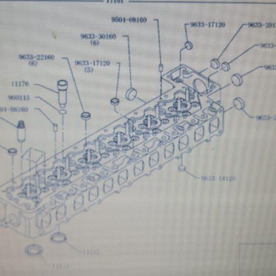 Excavator J08E Engine Cylinder Head 11101-E0530 For SK330 SK350-8